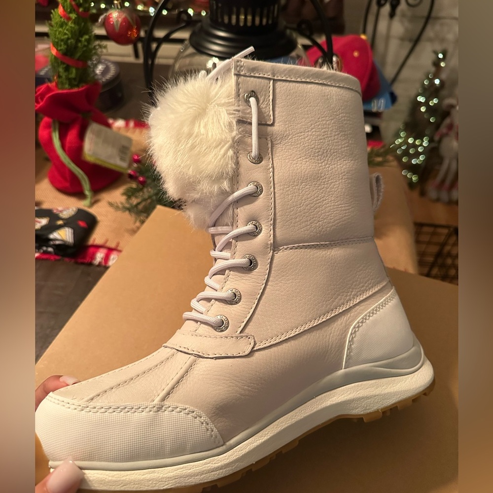 UGG White Winter Boots-UGG Adirondack III White